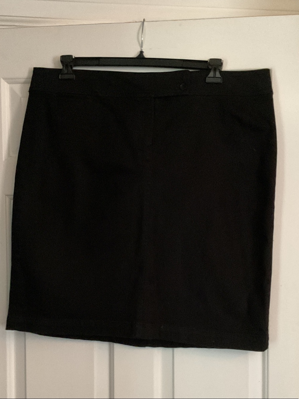 Talbots Black Denim Pencil Skirt